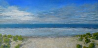 Plage de la Berg&egrave;re - Vend&eacute;e  ( Acrylique 40cm X 20cm )