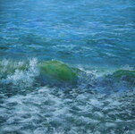 Vague oc&eacute;anne (Acrylique 60 X 60 cm)