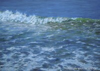 Vague d'&eacute;t&eacute; sur l'Oc&eacute;an (Acrylique 50 X 70cm)